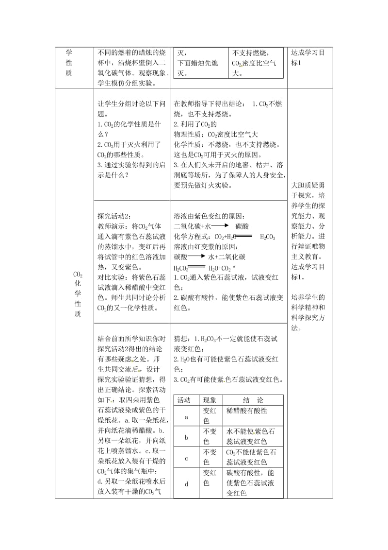 九年级化学专题3单元3用途广泛的二氧化碳教案湘教版.doc_第2页