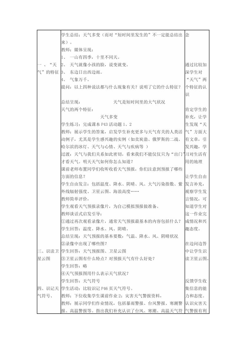 初中地理新教材七年级多变的天气教学设计.doc_第2页