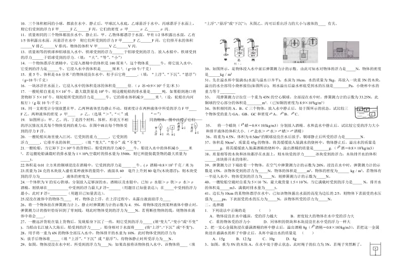 初中物理浮力典型题.doc_第2页