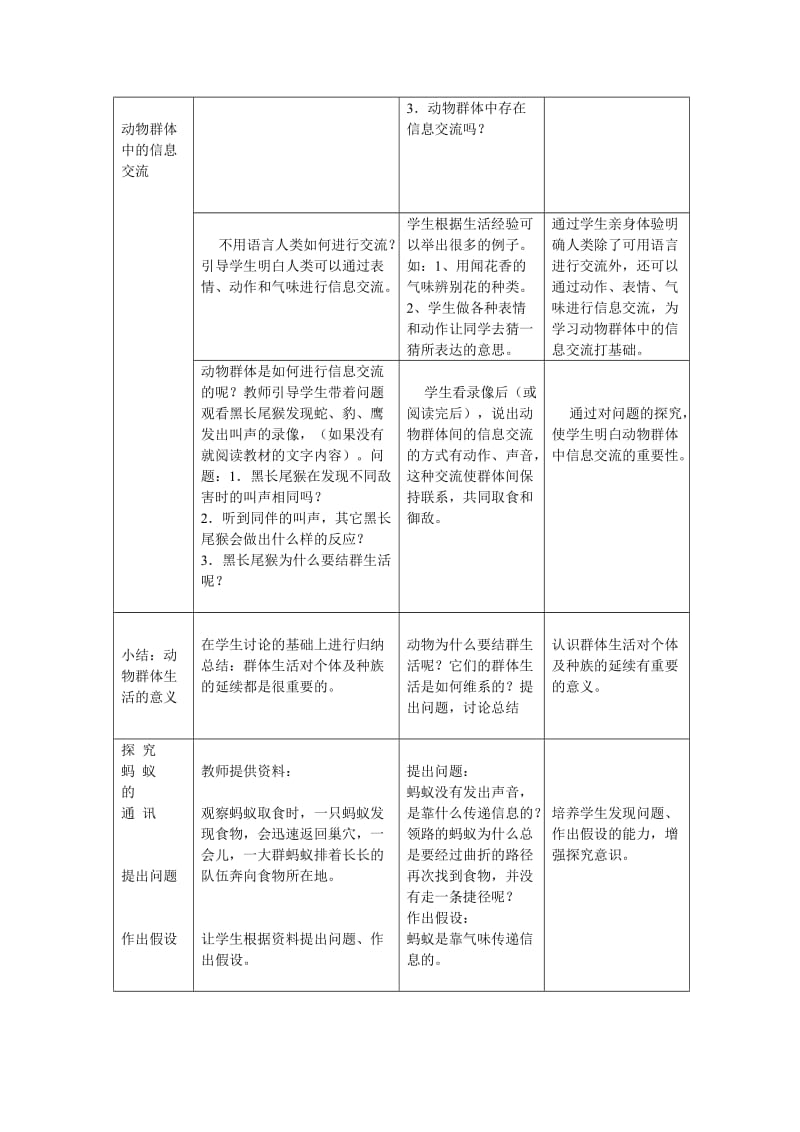 人教版八年级生物动物的社会行为教学设计.doc_第3页