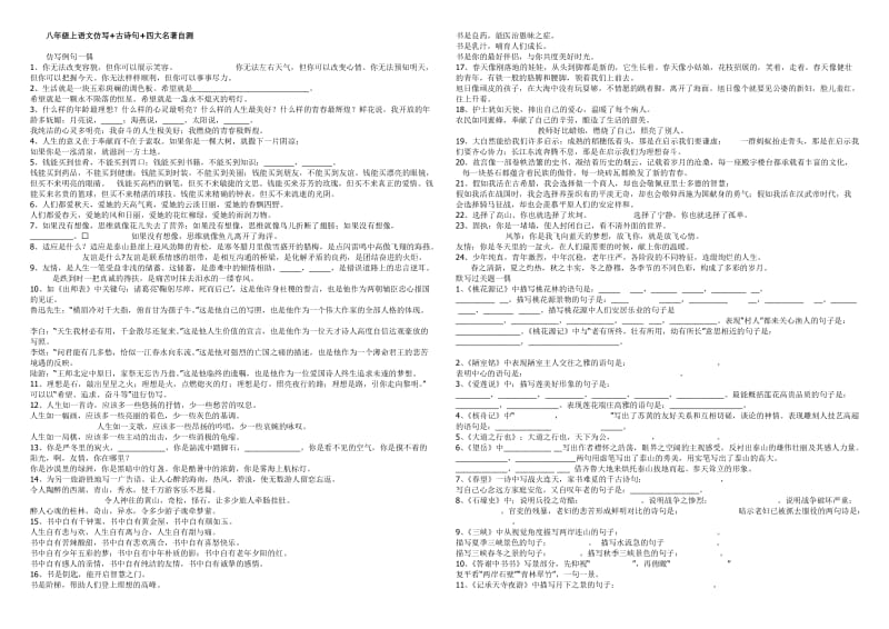 八年级上语文仿写古诗句四大名著自测.doc_第1页