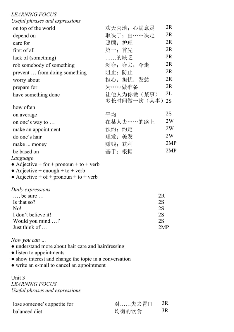 初三上学期英语各单元短语和日常用语(下学期新教材).doc_第2页
