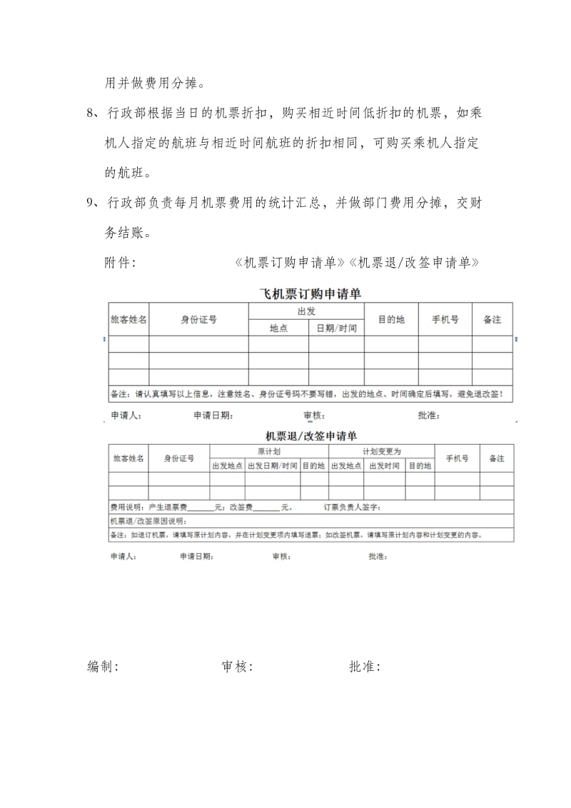 公司员工订购机票管理规定.doc_第2页