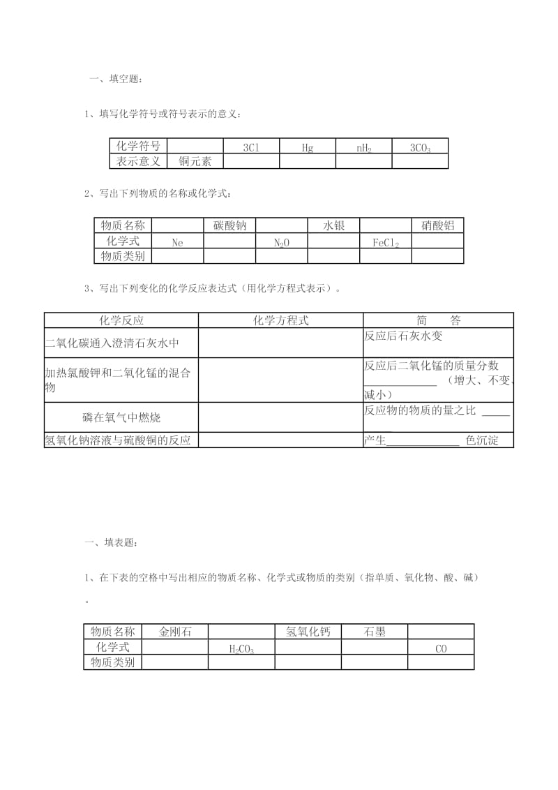 初三化学一模考必背知识(考试形式填表题).doc_第3页