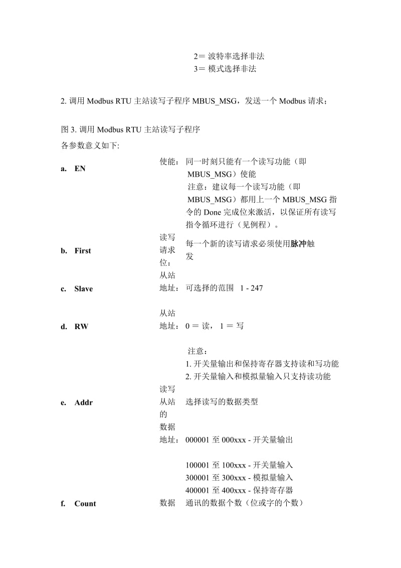 S7-200CPU通信口的自由口模式实现Modbus通信协议.doc_第3页