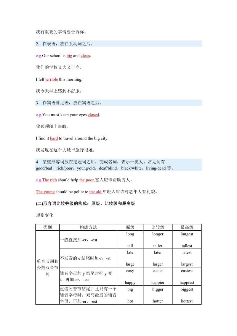 初三英语语法专题讲座之四：形容词和副词.docx_第2页