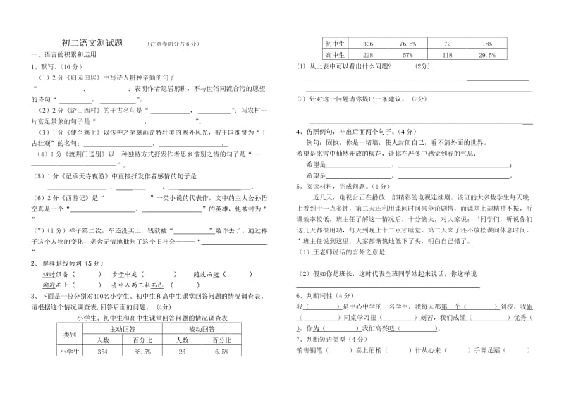 初二语文下册测试题.doc_第1页