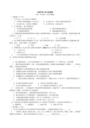 九年級(jí)物理第十四章壓強(qiáng)和浮力單元檢測(cè)題新課件人教版.doc