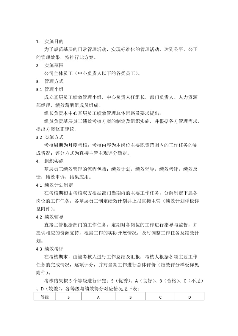 基层员工绩效管理办法.docx_第2页