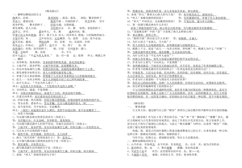 八年级(上)文言文复习题.doc_第1页