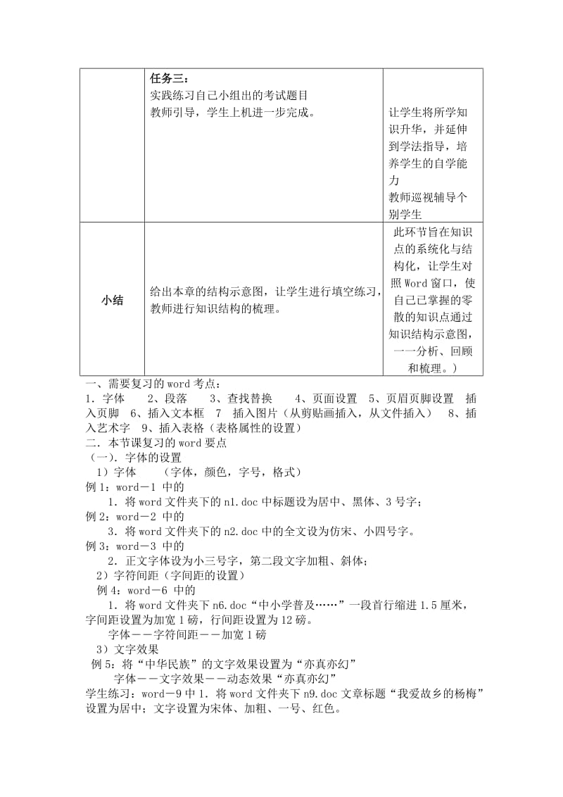 《Word专题复习》教学设计.doc_第3页