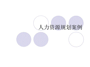 《人力資源規(guī)劃案例》PPT課件.ppt