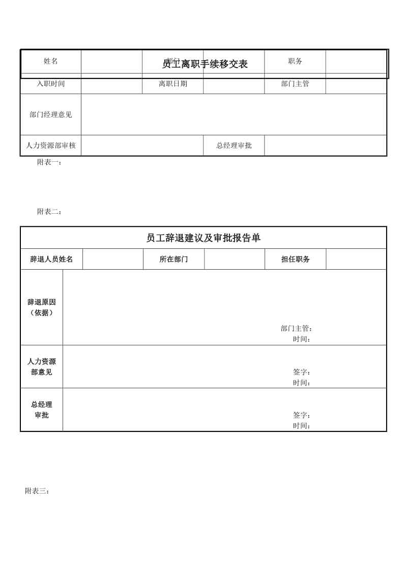 员工离职手续细则、流程、表格.doc_第3页