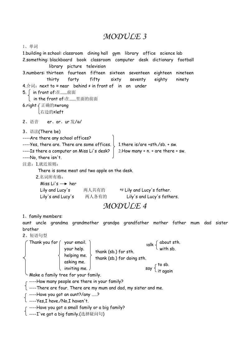 外研版七年级上册英语要点总结归纳.doc_第2页