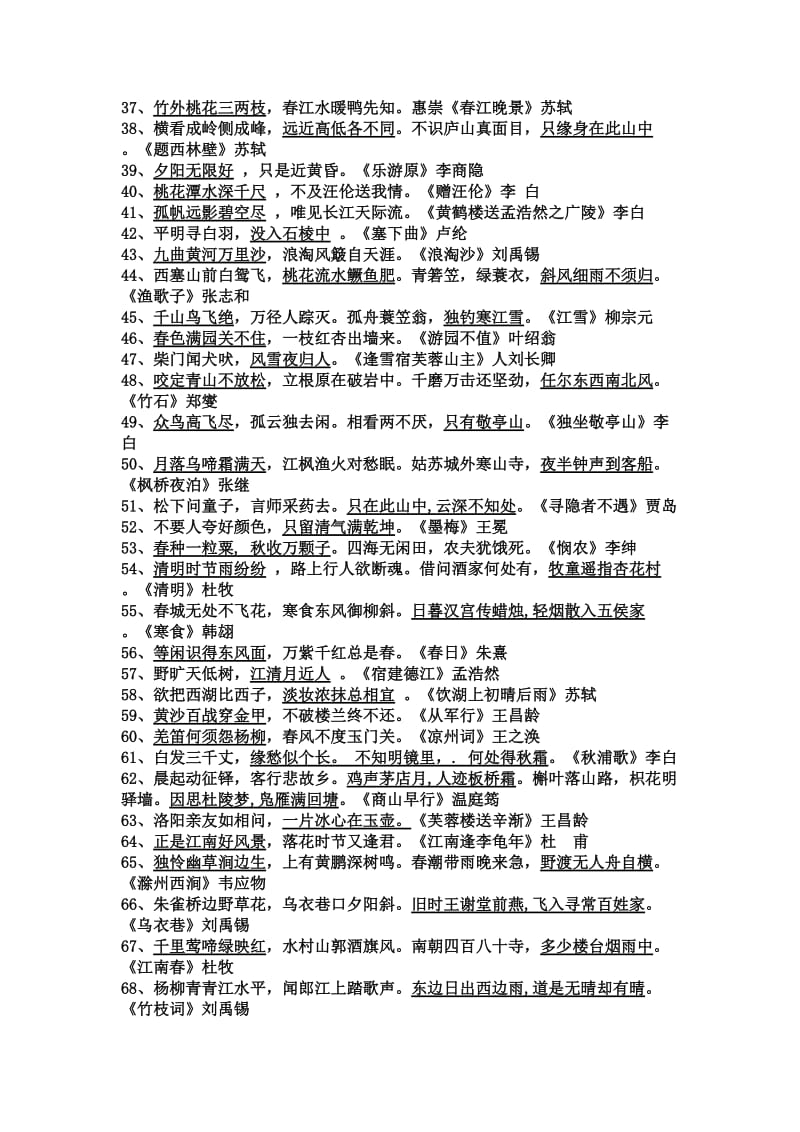 小学生必背古诗词100首填空练习.doc_第2页