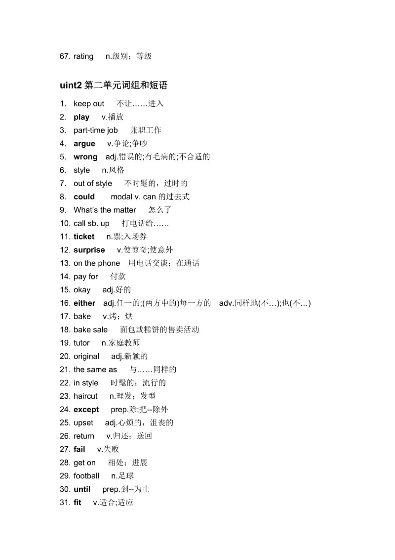 八年级下册1-6单元英语单词表.doc_第3页