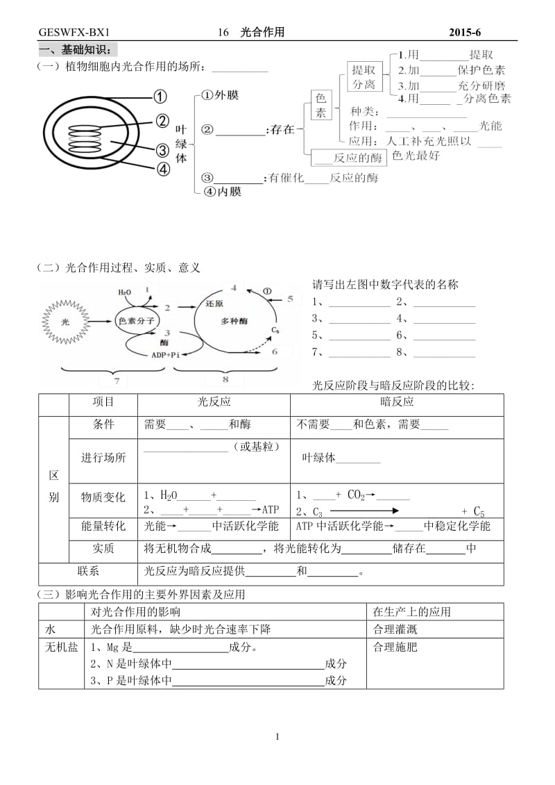 SW105-光合作用复习学案(理).doc_第1页