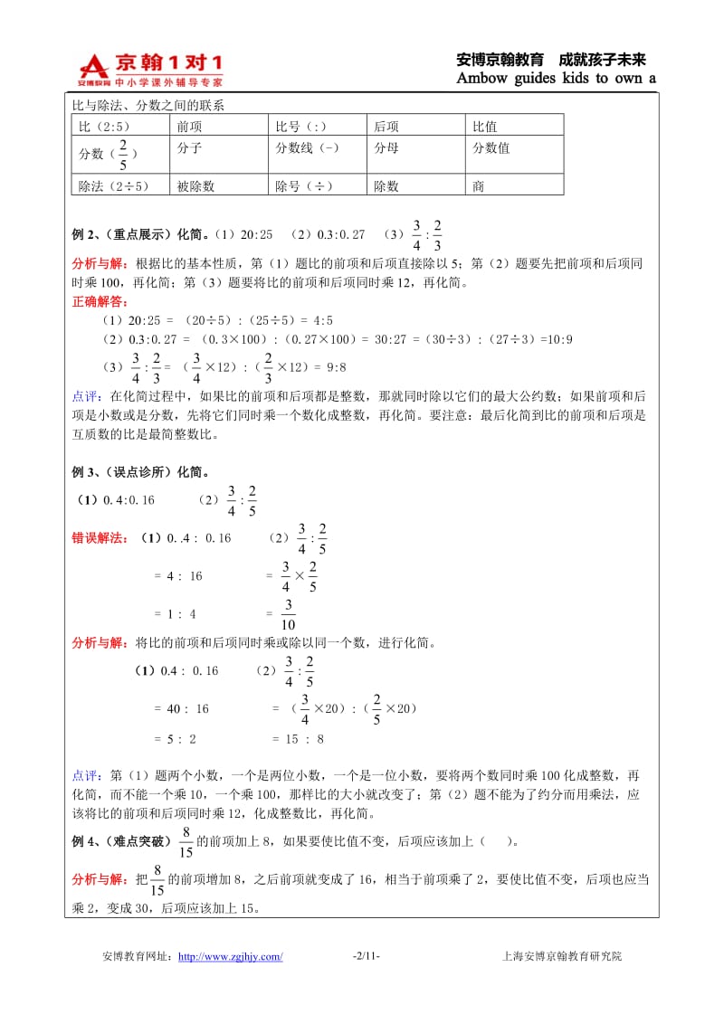 2012年K6(上)数学比和比例综合复习教案.doc_第2页