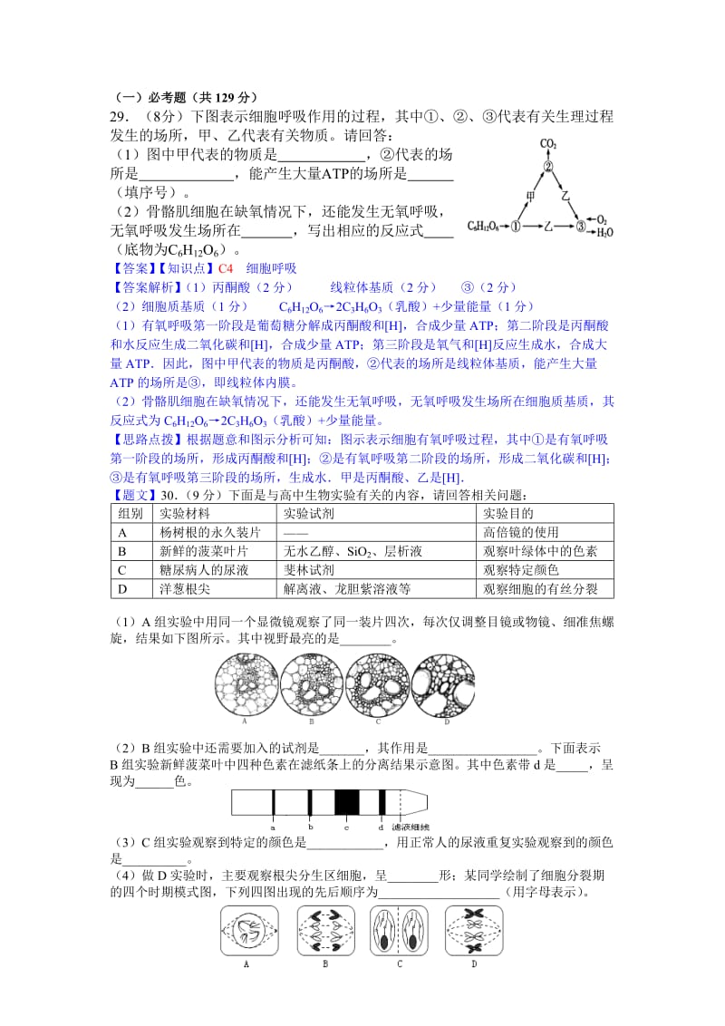 甘肃省兰州一中2015届高三上学期期中考试生物试题Word版含解析.doc_第3页