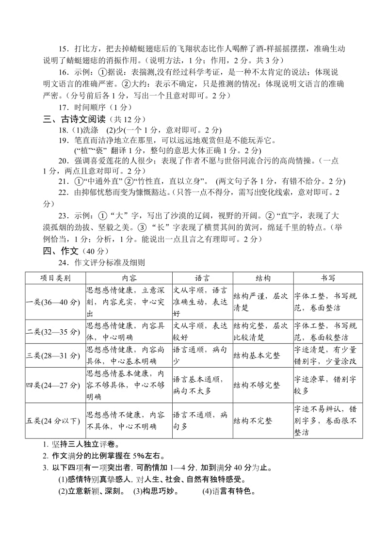 安阳市2013-2014学年下期末考试七年级语文答案.doc_第2页