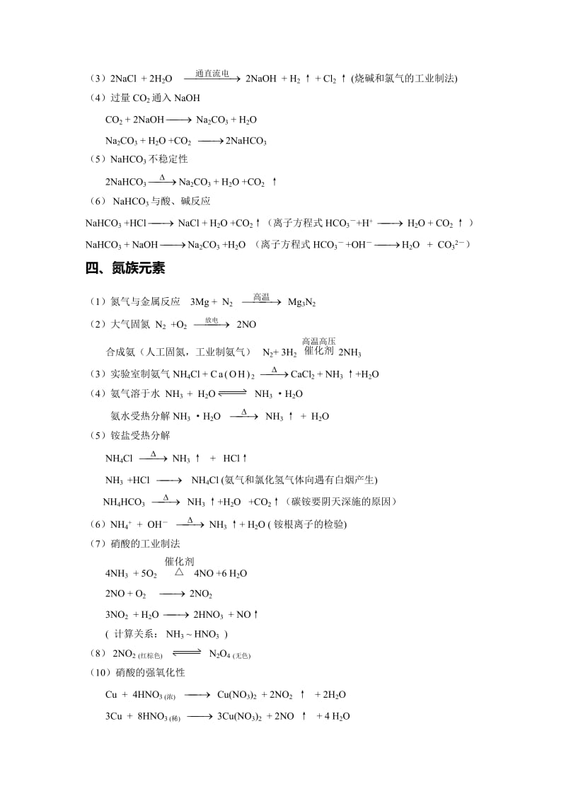 高二会考化学方程式(好).doc_第3页