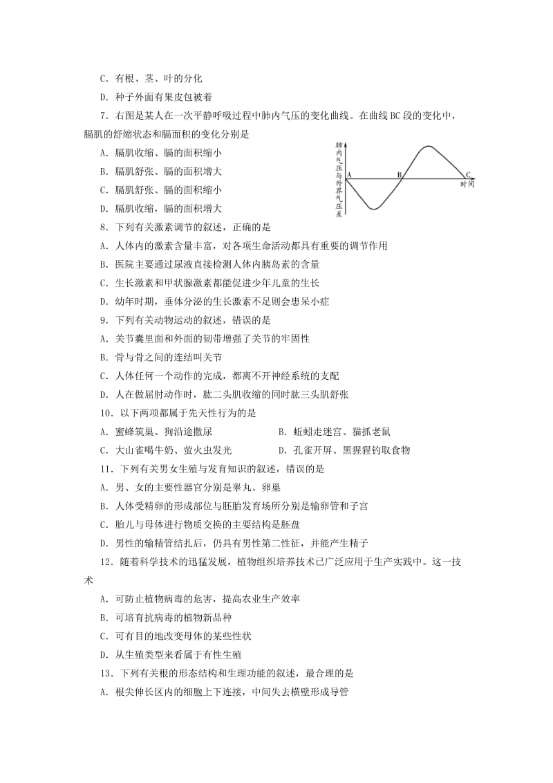 山东省潍坊市2010年中考真题生物试题.doc_第2页