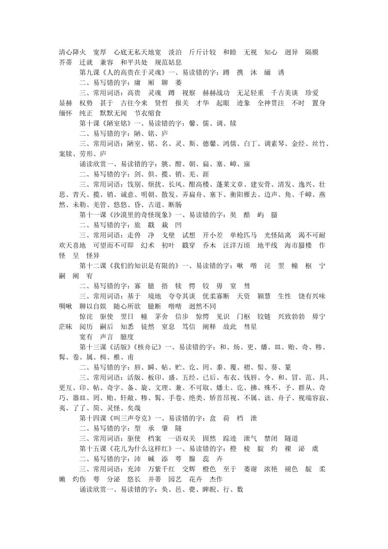 苏教版初中语文字词总表(与课本一致)八年级(下).doc_第2页