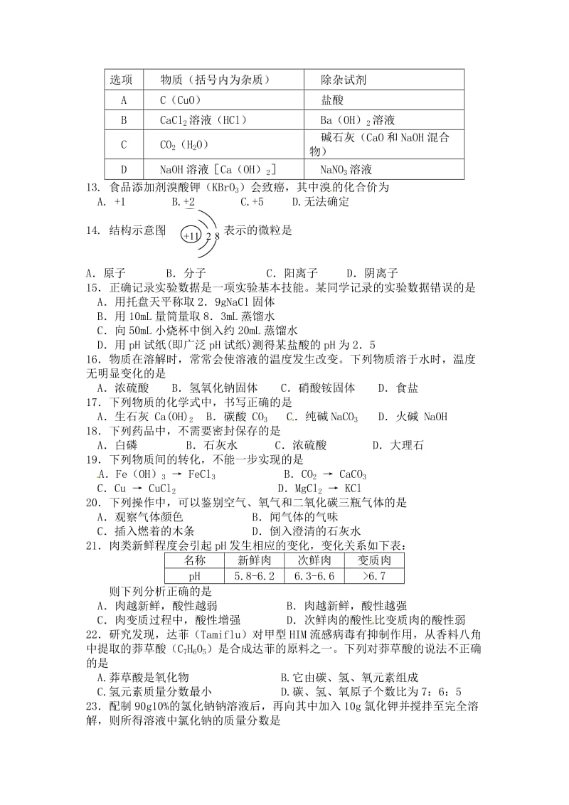 甘肃省兰州市兰炼一中2011届初三上学期期末考试化学试题.doc_第2页