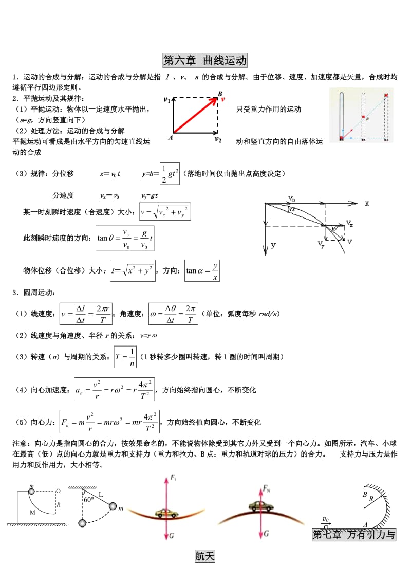 高中物理必修二所有公式汇总.doc_第2页