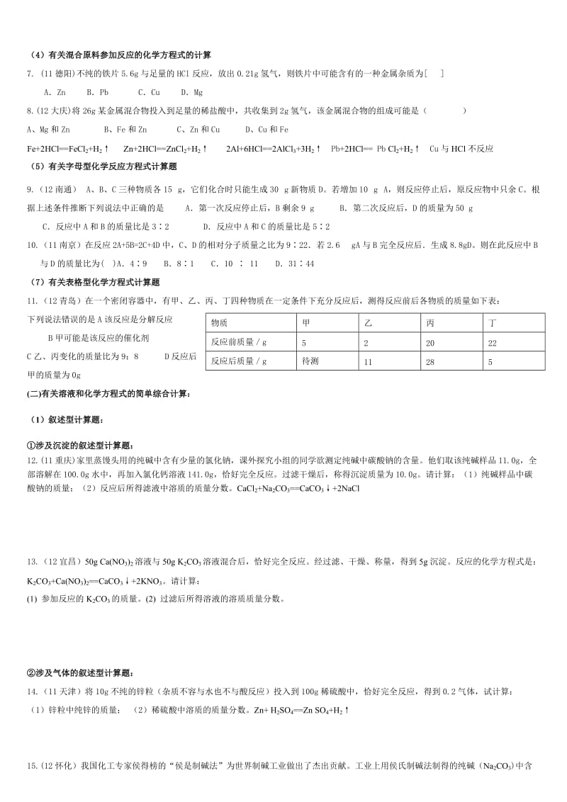 尚文家教初中化学计算题分类(一).doc_第2页