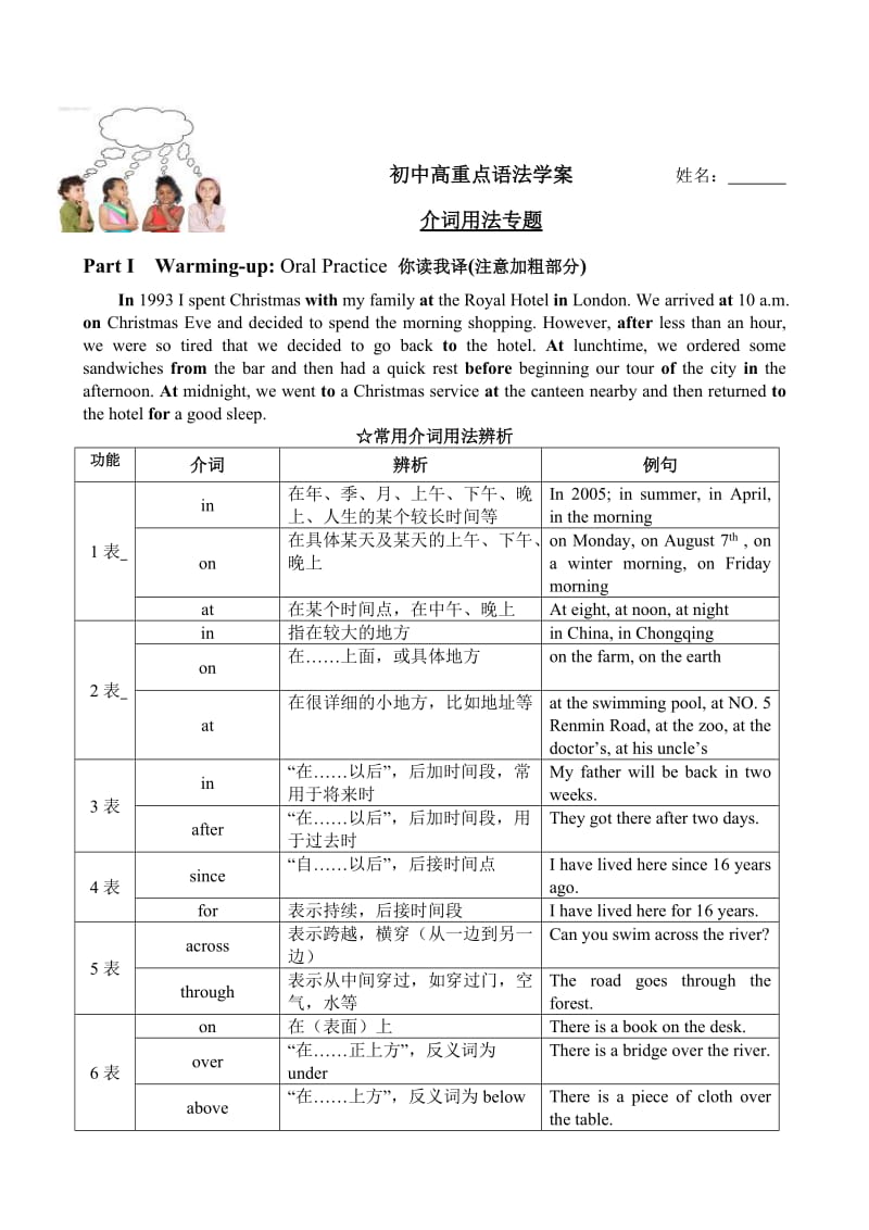 广州初中英语语法之-常用介词.doc_第1页