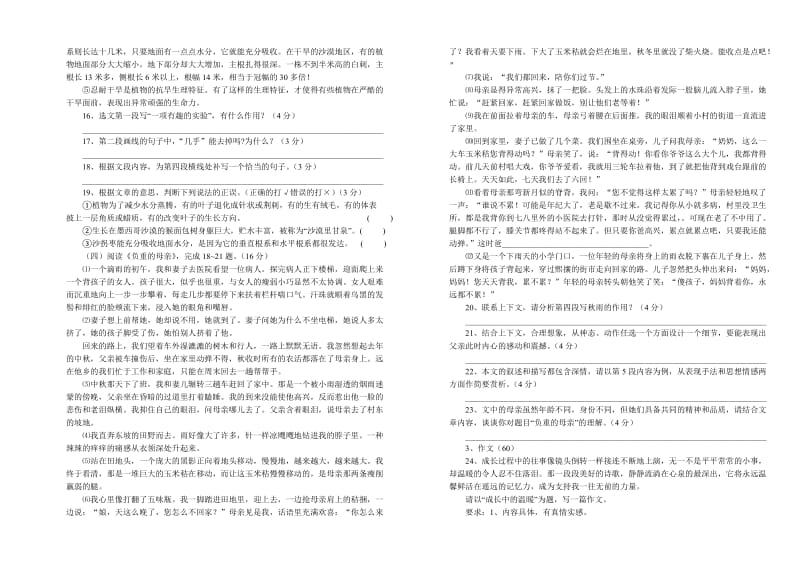 射阳县实验初中2012年秋学期九年级语文综合练习.doc_第3页