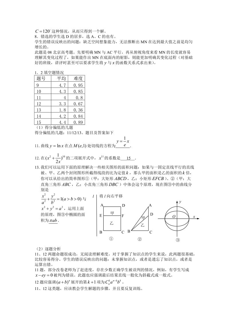 期中考试理科数学反映出的问题以及教学建议.doc_第2页