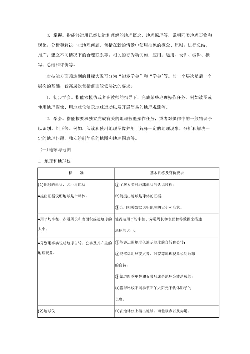 广东省2012年初中毕业生地理学科学业考试大纲.doc_第2页