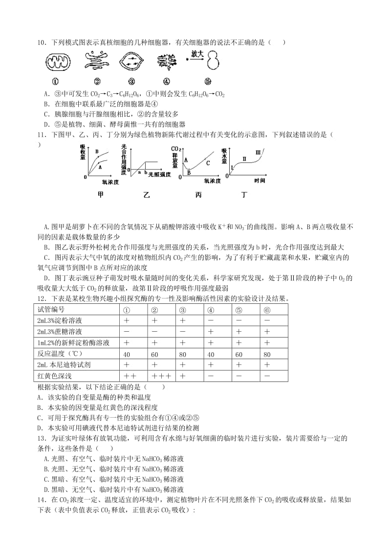 山东省临沂第十八中学2014届高三上学期期中考试生物试题Word版含答案.doc_第2页