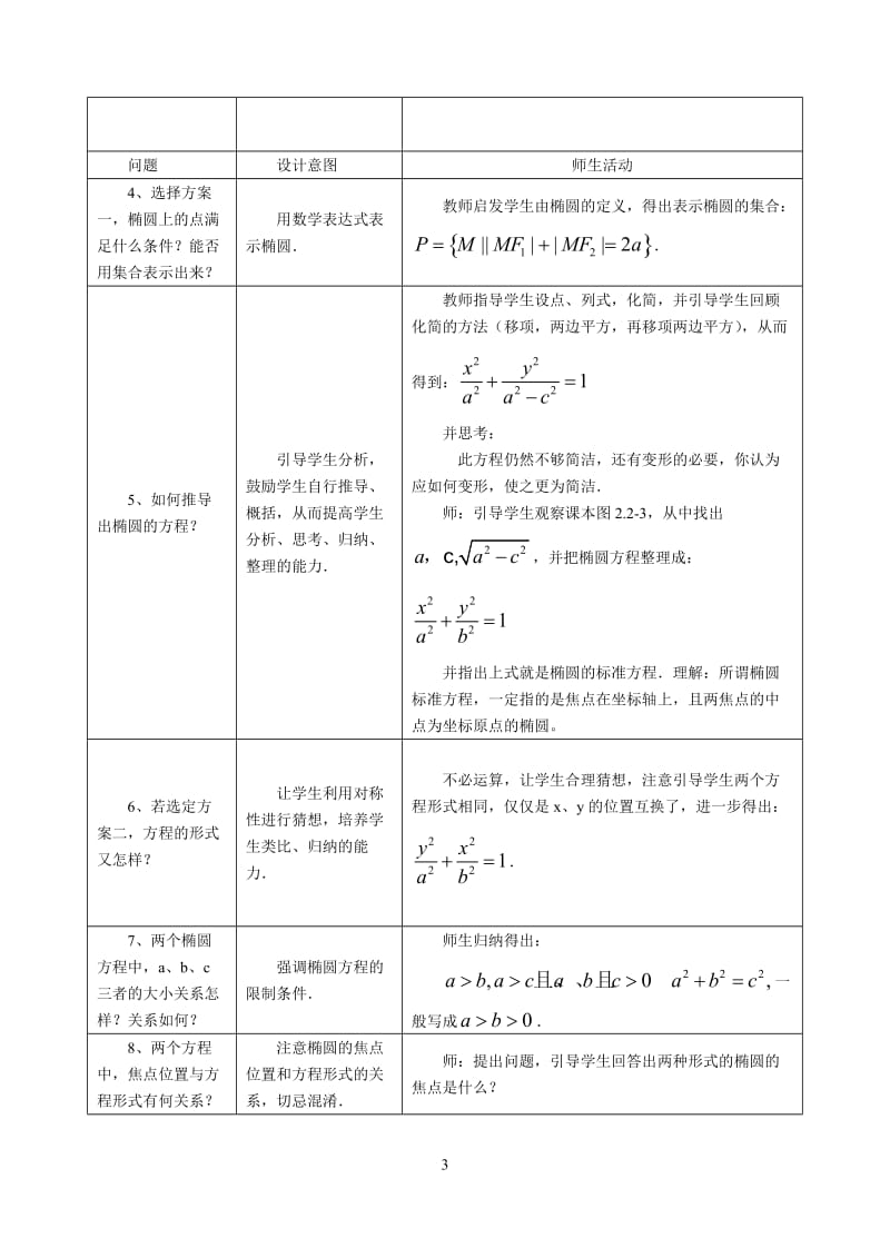 椭圆及其标准方程教学设计(第一课时).doc_第3页