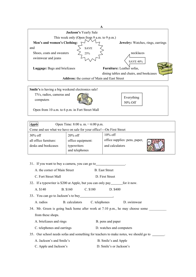 泰兴市实验初级中学初三英语第二次模拟试题.doc_第3页