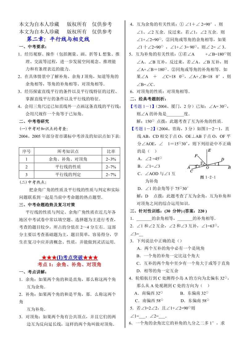 数学f初中数学七下第二章平行线与相交线试题.doc_第1页