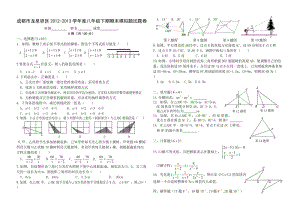 成都市龍泉驛區(qū)2012-2013學(xué)年度八年級(jí)下期期末考試數(shù)學(xué)模擬試卷.doc