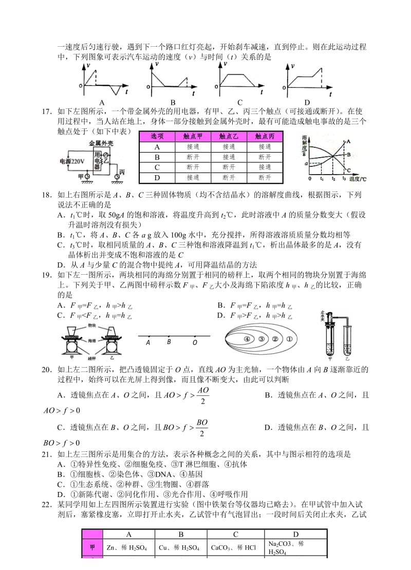 江南实验学校中考科学模拟试卷.doc_第3页