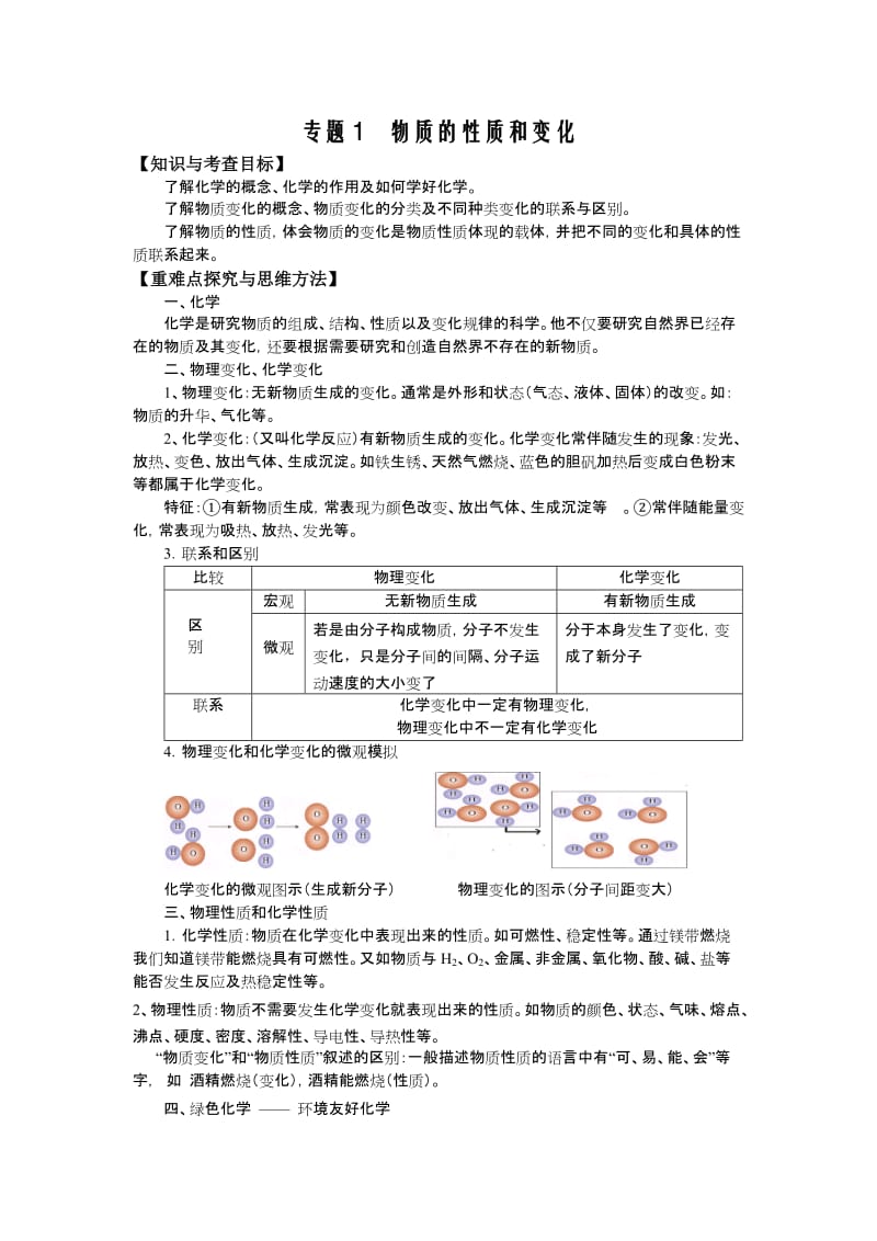 学冠教育初三化学专题1物质的性质和变化.doc_第1页