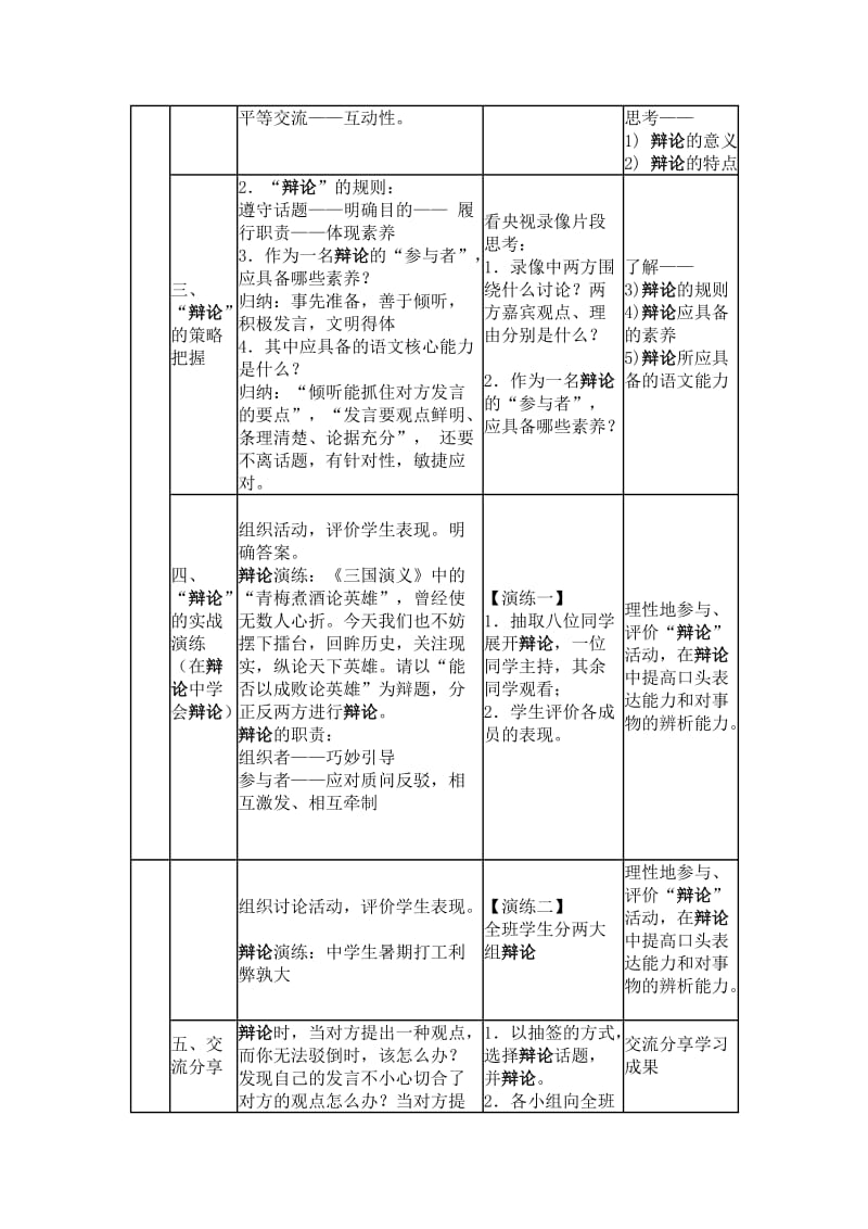 表达交流-辩论教学设计.doc_第2页