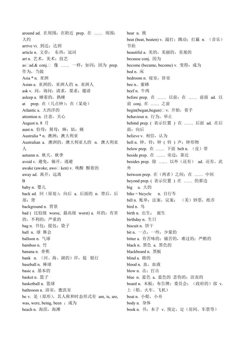 海淀区重点中学初中英语新课标1600词汇表.doc_第2页