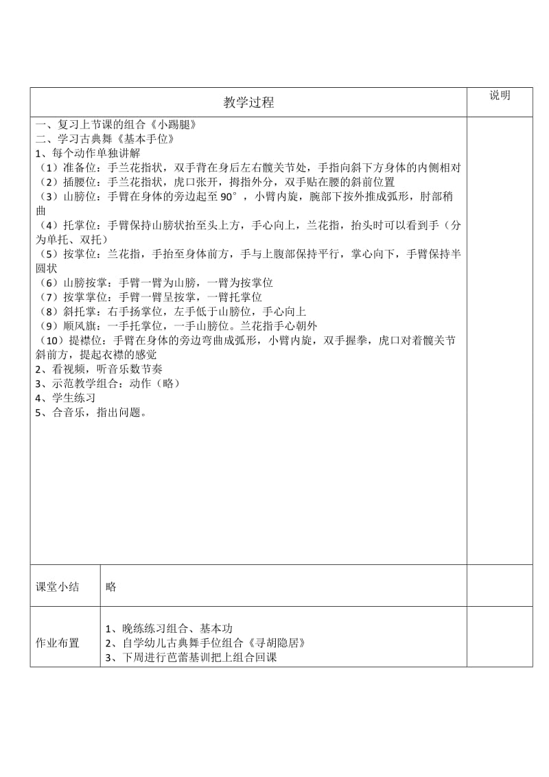 古典舞基本手位教案.doc_第2页