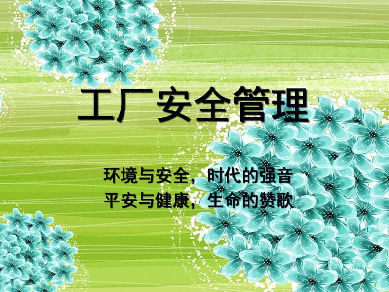 《工廠安全管理》PPT課件.ppt_第1頁