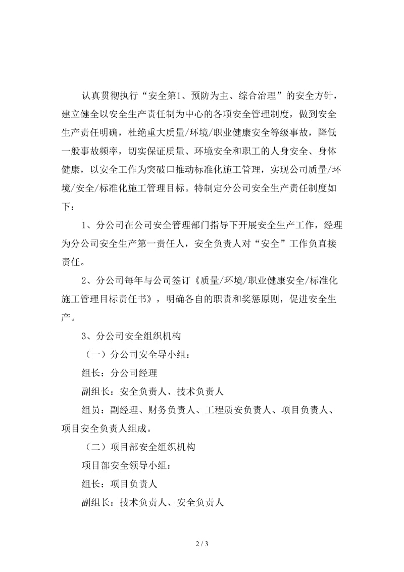 分公司安全生产责任制精选.doc_第2页