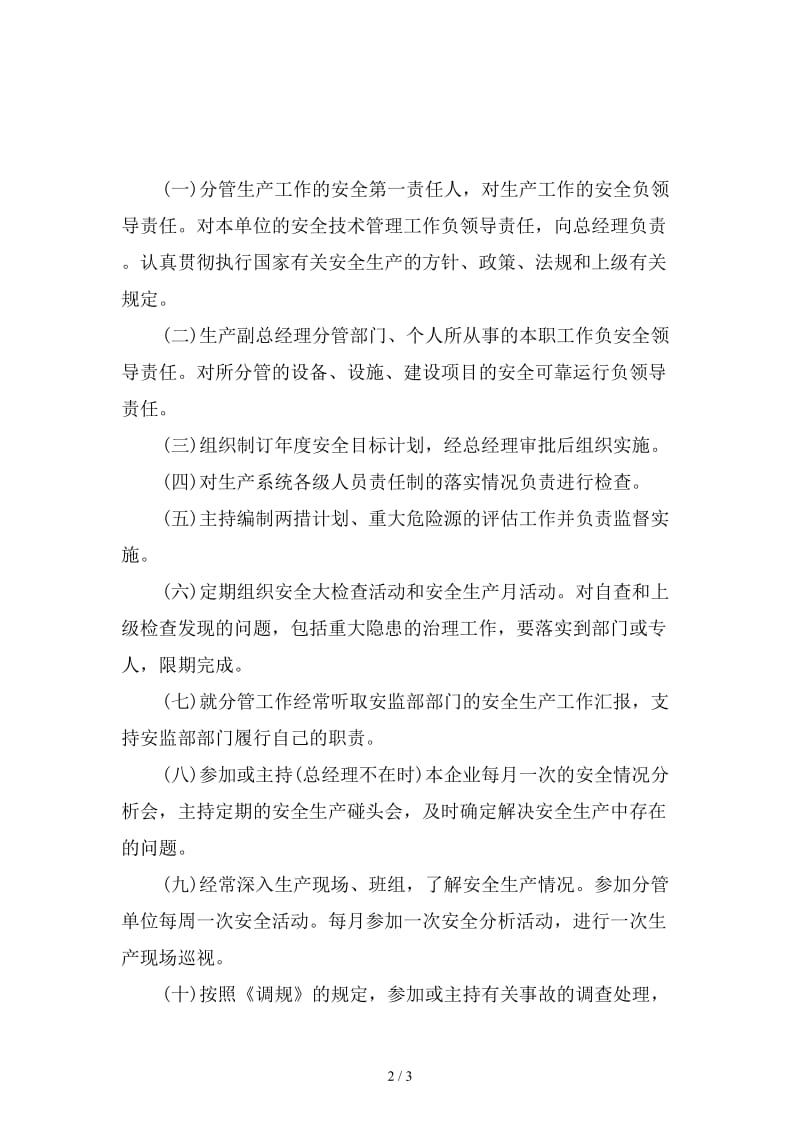 生产副总经理的安全职责精选.doc_第2页