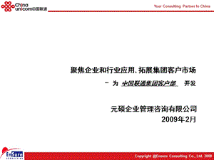 中国联通集团客户规划报告