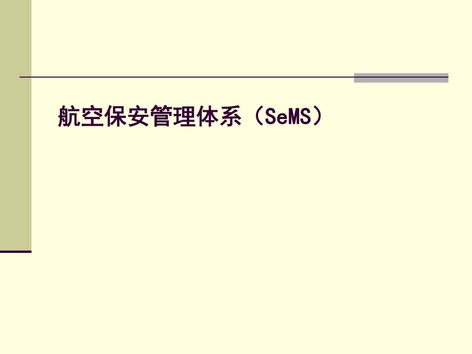 航空安保管理体系(SeMS)_第1页