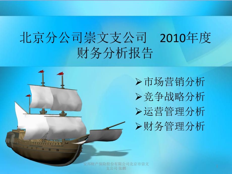 北京分公司崇文支公司2010年度財(cái)務(wù)分析-張鵬_第1頁